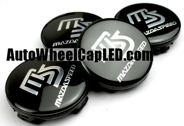 Mazda Ms Mazdaspeed Devil Black Chrome Silver Wheel Center Caps Emblems