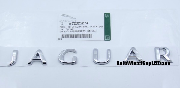 Jaguar Chrome Silver Emblems Letters Rear Trunk Stickers Pn C