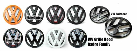 VW Volkswagen Grille Hood Badges Emblems - Golf 6 GTI GTIs R20 Passat Rabbit Scirocco