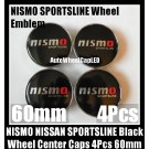 NISMO Sportsline Wheel Center Caps 60mm 4Pcs Hubs Roundels Emblems Badges Fairlady Sentra Murano Maxima Altima Aluminum Metal