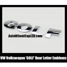 VW Volkswagen 'GOLF' Chrome Silver Emblems Letters Rear Trunk Badges Stickers